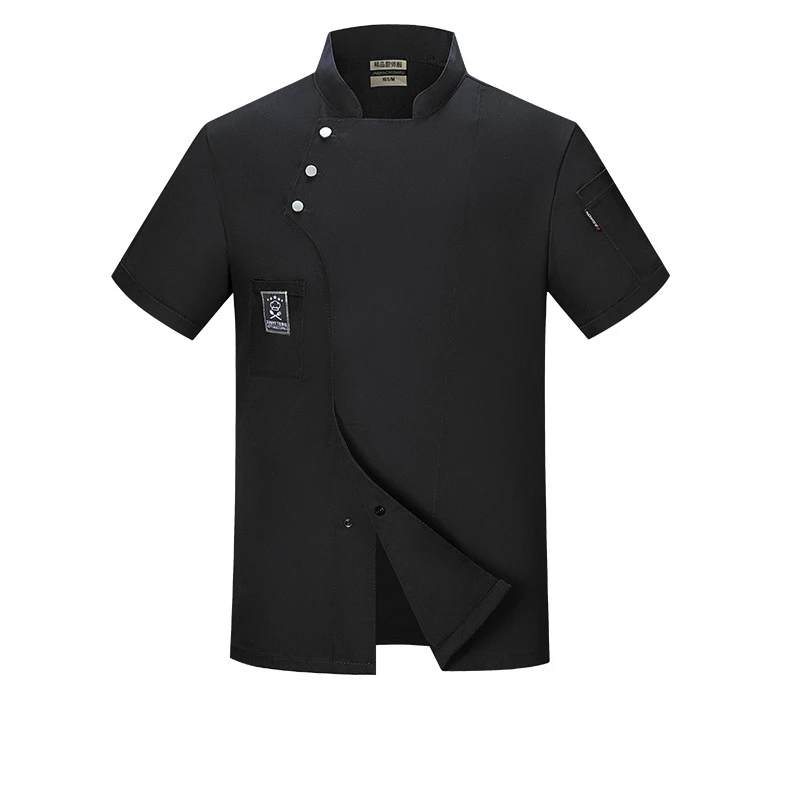 Absorbent Chef Uniform Short Sleeve Shirt Waterproof Kitchen Workwear Coat for Men Breathable Mesh Chef Jacket Uniforms