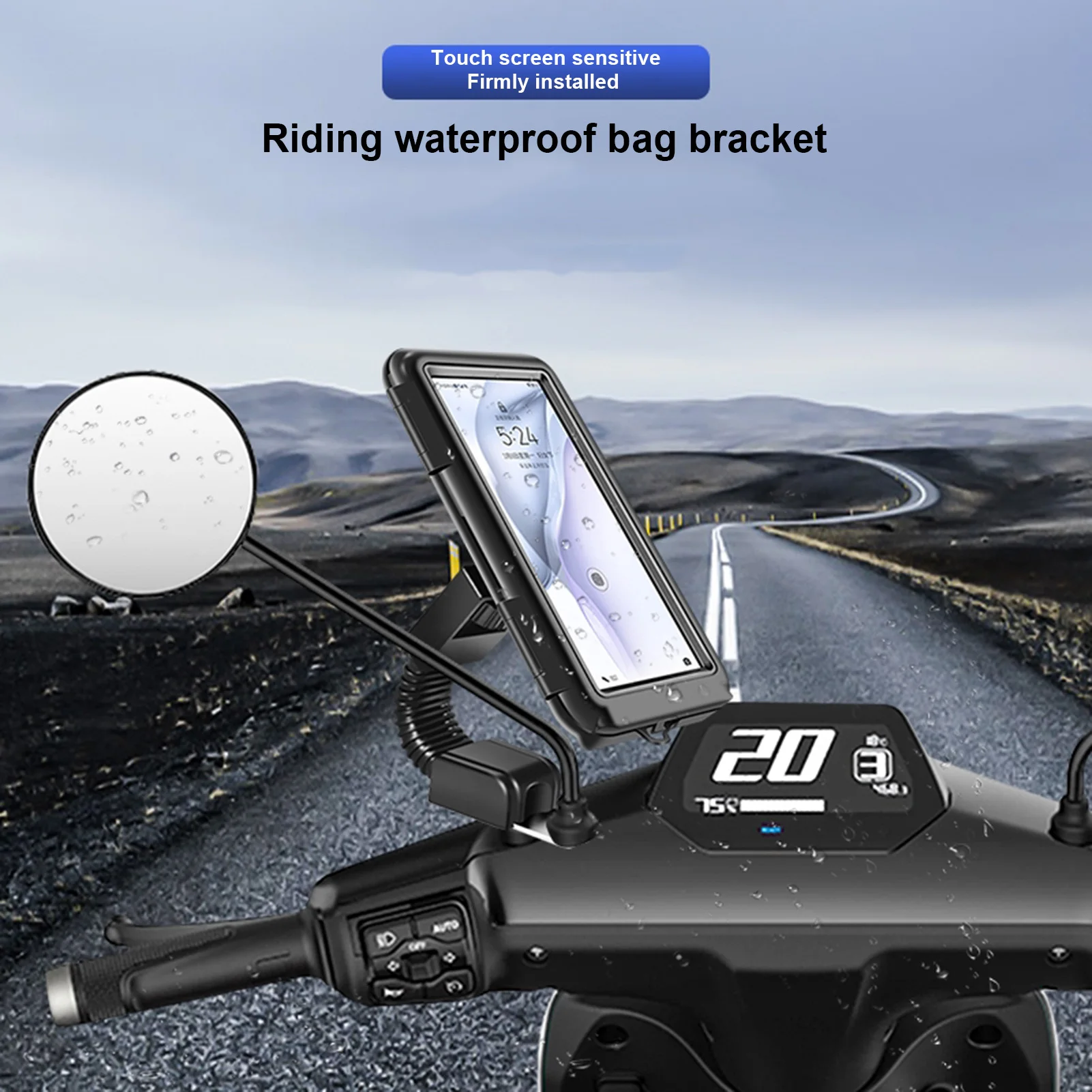 Four Wheeler Atv Waterproof Phone Holder Atv Waterproof Phone