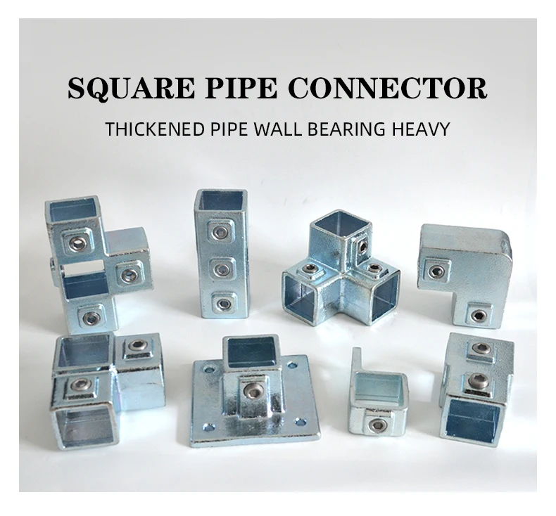 40 X 40 Mm Square Galvanized Malleable Iron Key Clamp Fittings