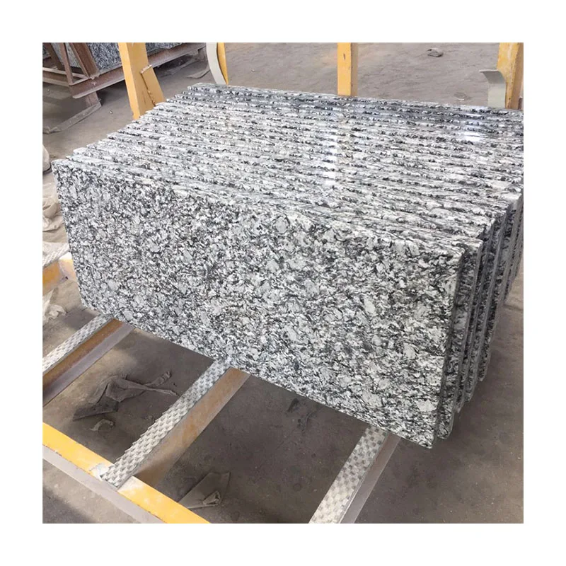 Granite Bathroom Kitchen Easy Polish Edge Countertop Spray Grey Chinese Wave White Fumigated Wooden Crate PAIA Stone 1/-1mm