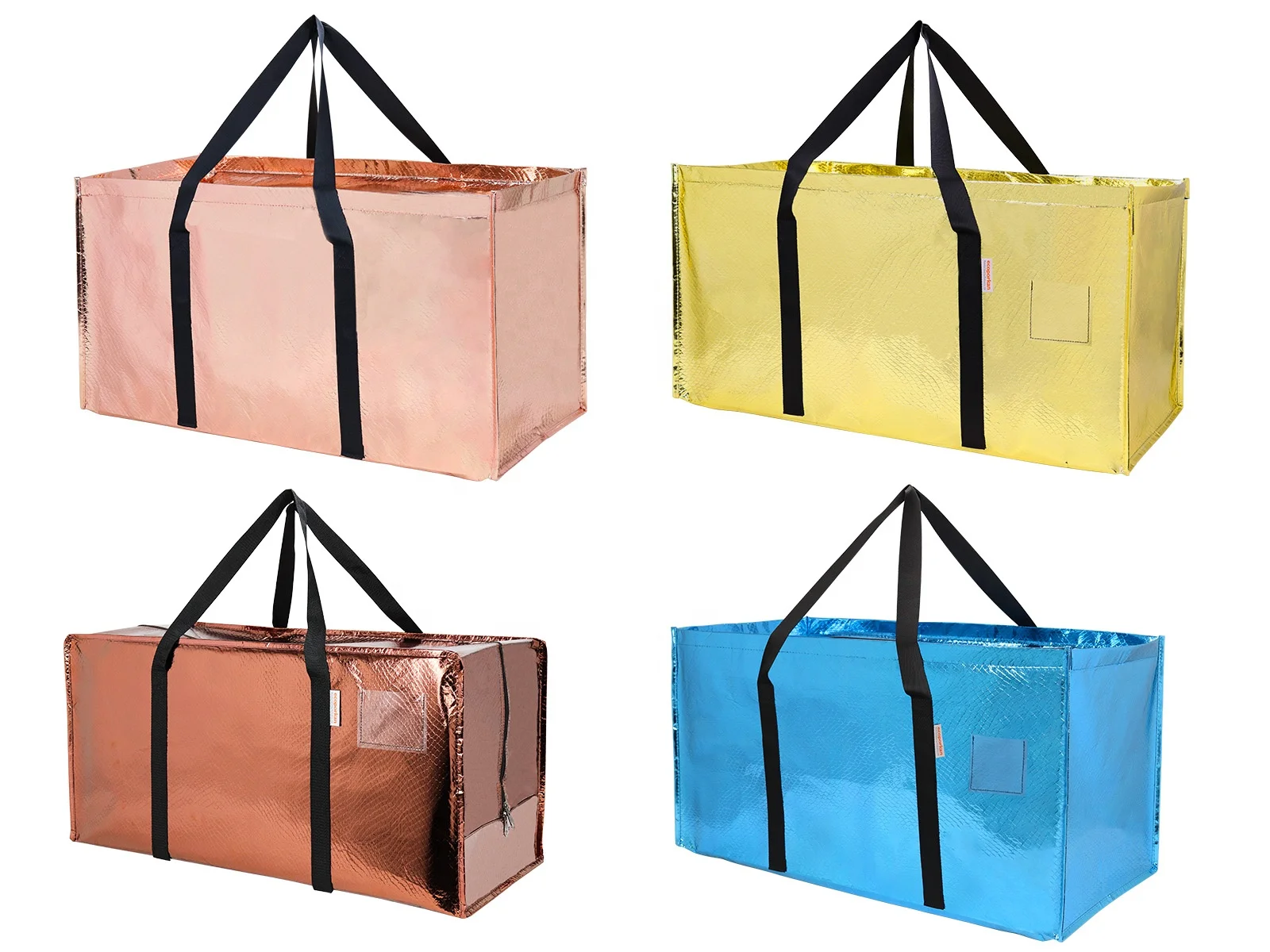 4Pcs Heavy Duty Moving Bags Large Storage Bag Zipper Moving Tote