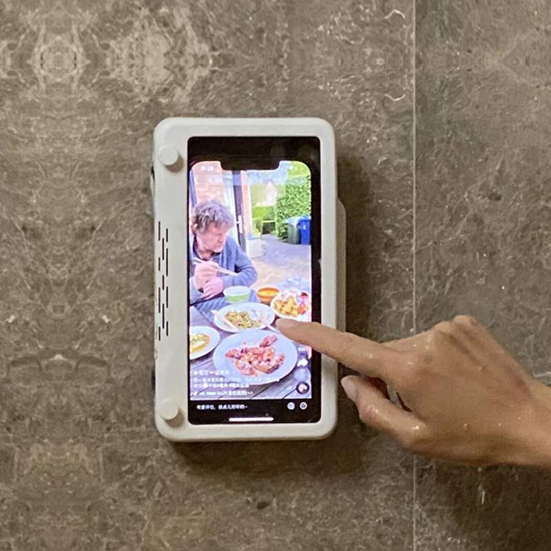 Best Selling Wall Mount Shower Waterproof Phone Holder Bathroom Protective  Cover Clear Touch Screen Cellphone Shower Stand