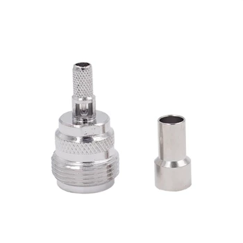 RP-TNC Male Crimp Connector For RG8, LMR400, RG213 Coax Cable - Made In USA