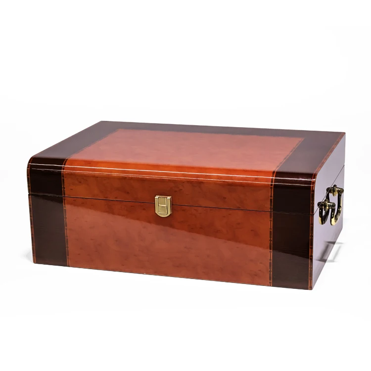 HIgh Gloss Lacquer Finish-NEW Deluxe Ring Gift Box and Display Box Wood Grain