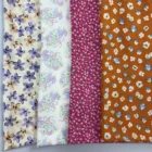 Flower Skirt Jacquard Poplin Small Flower Customer Pareos Printed 100% Rayon Challis Fabric For Skirt Dress