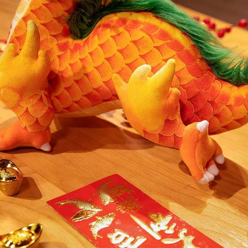 Factory Direct Year of the Dragon Mascot Long Chenchen Doll 2024 Spring Festival Gala Doll Plush Toy