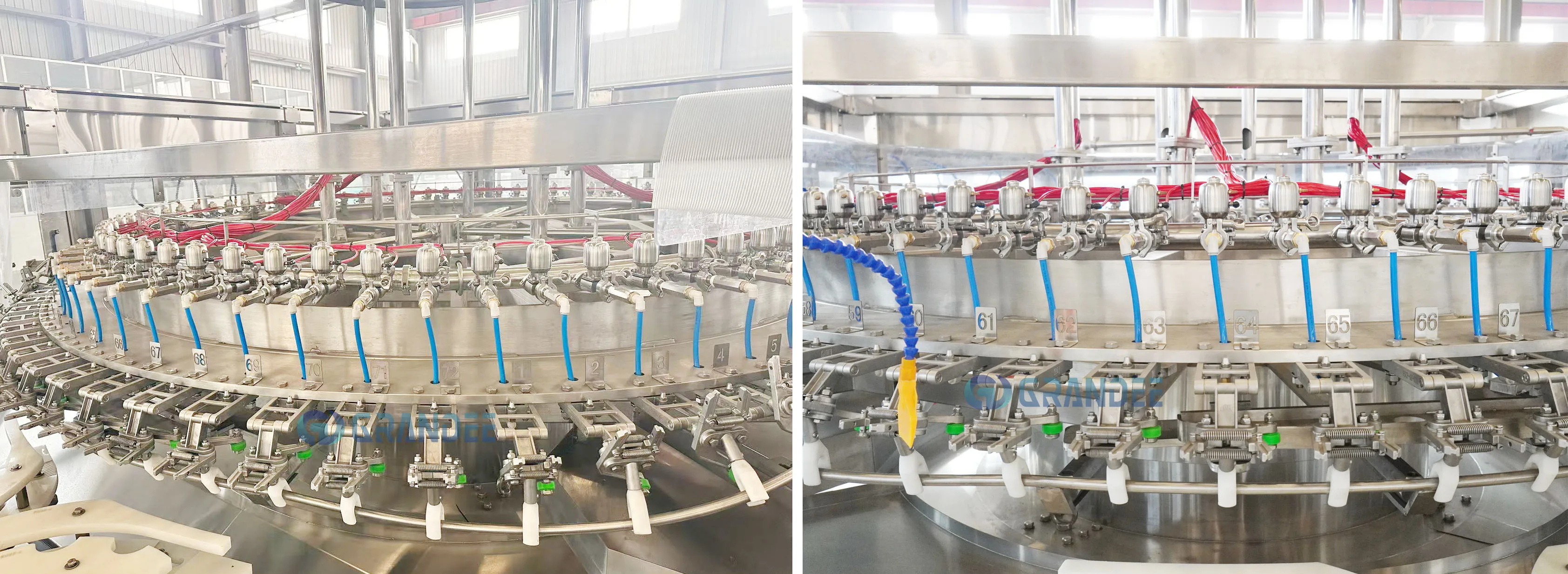 product high speed automatic spray glass bottle rotary mechanical valve cleaner washing rinsing dripping machine-7