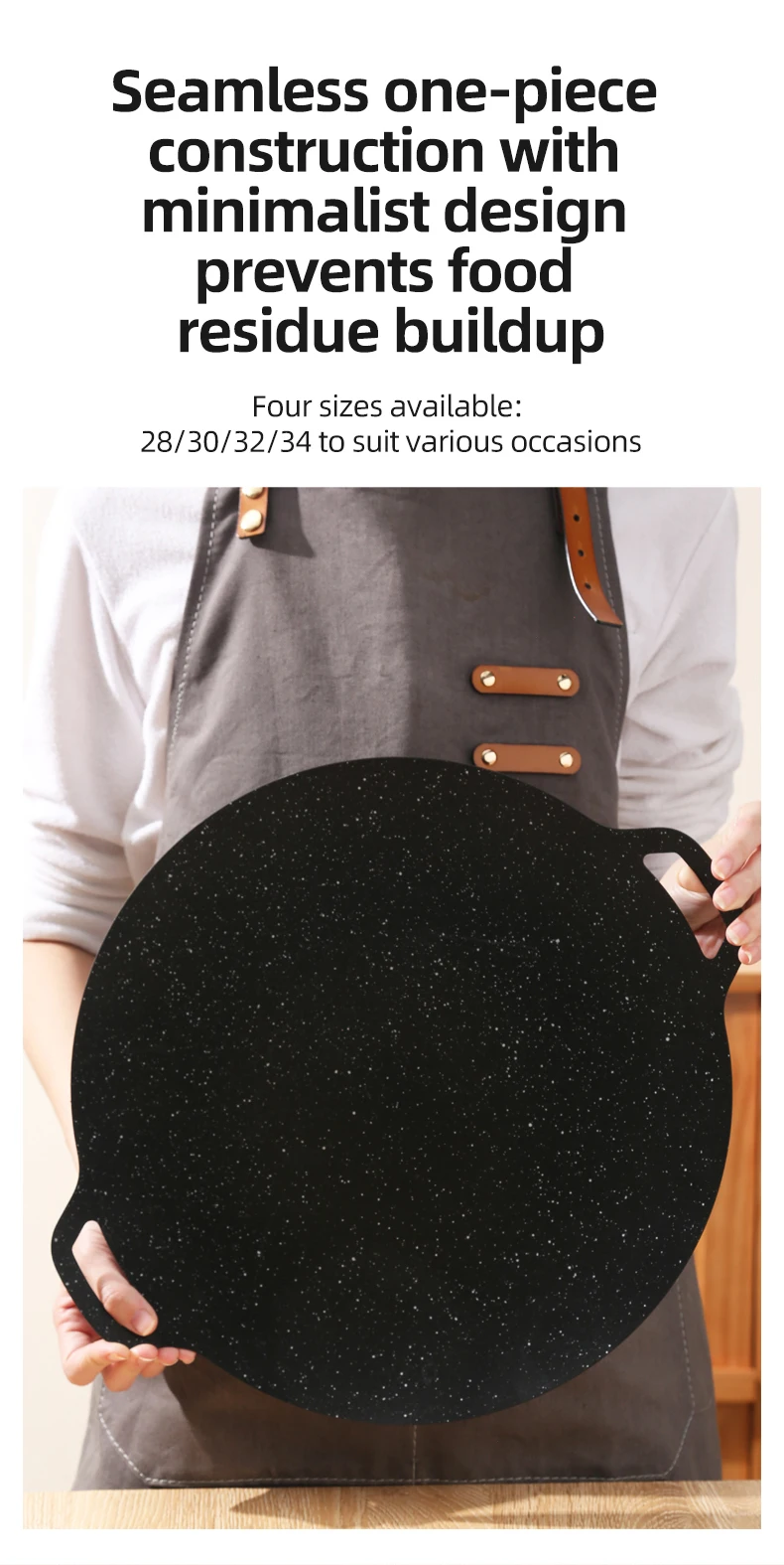 Thickened Maifan Stone BBQ Grill Pan, Non-Stick Steak & Korean BBQ, Works on Induction/Gas Stoves, Indoor/Outdoor