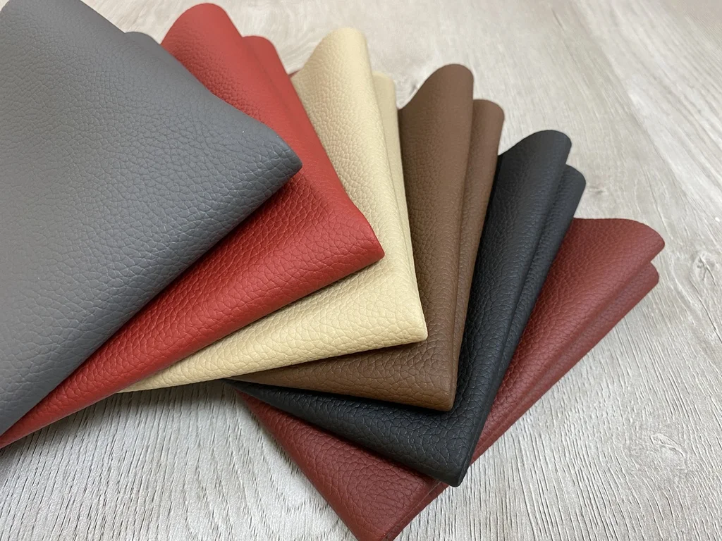 China Factory Pvc Synthetic Leather with Pu Oil Suede Backing for Sofa Furniture and  Bag with  Tear Resistance Smooth
