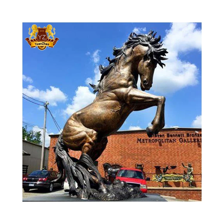 Outdoor Decoration Large Size Outdoor Metal Horse Statue Handmade Horse