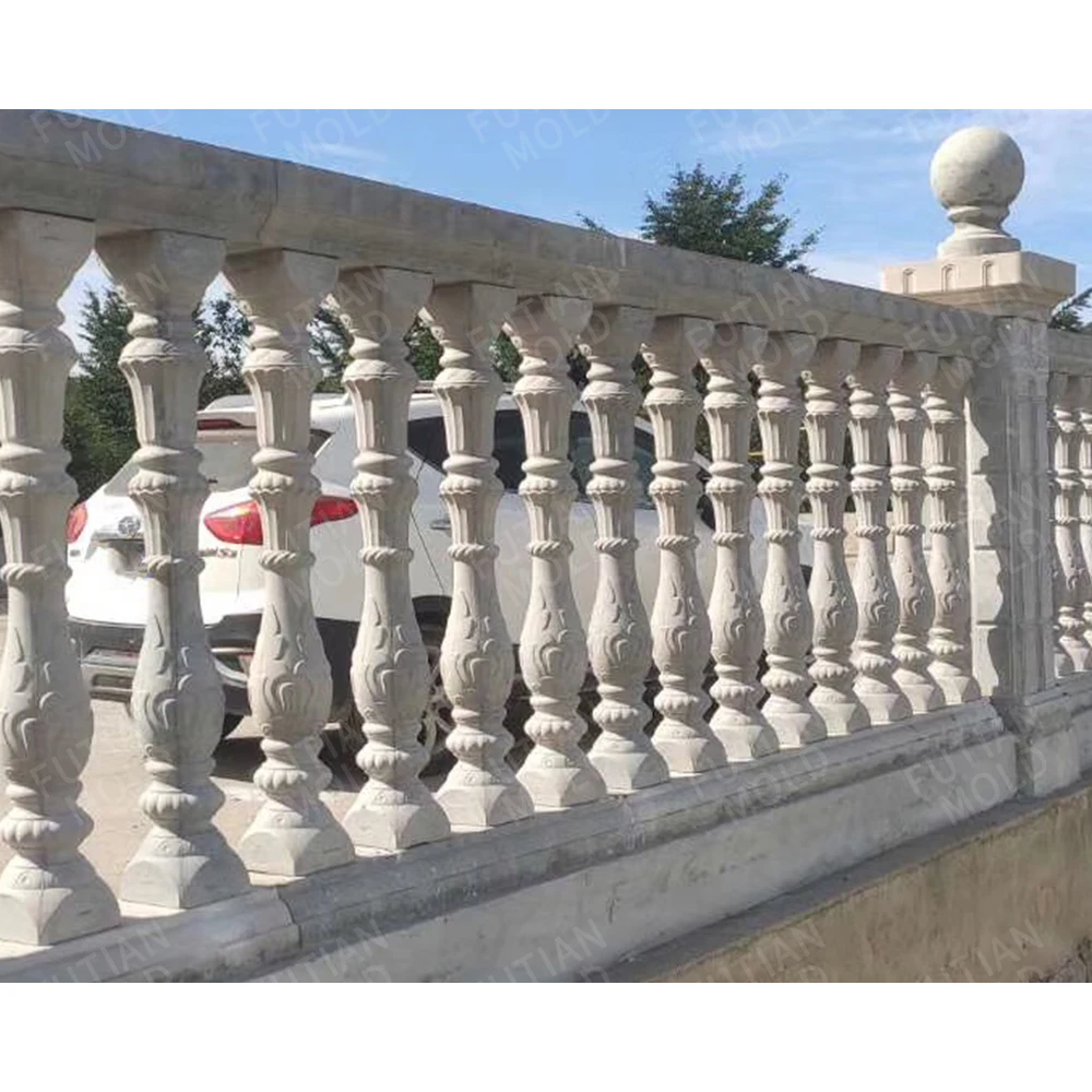 Terrace Casting Decorative Handrail Vase Column Concrete Balustrade Mold for Sale