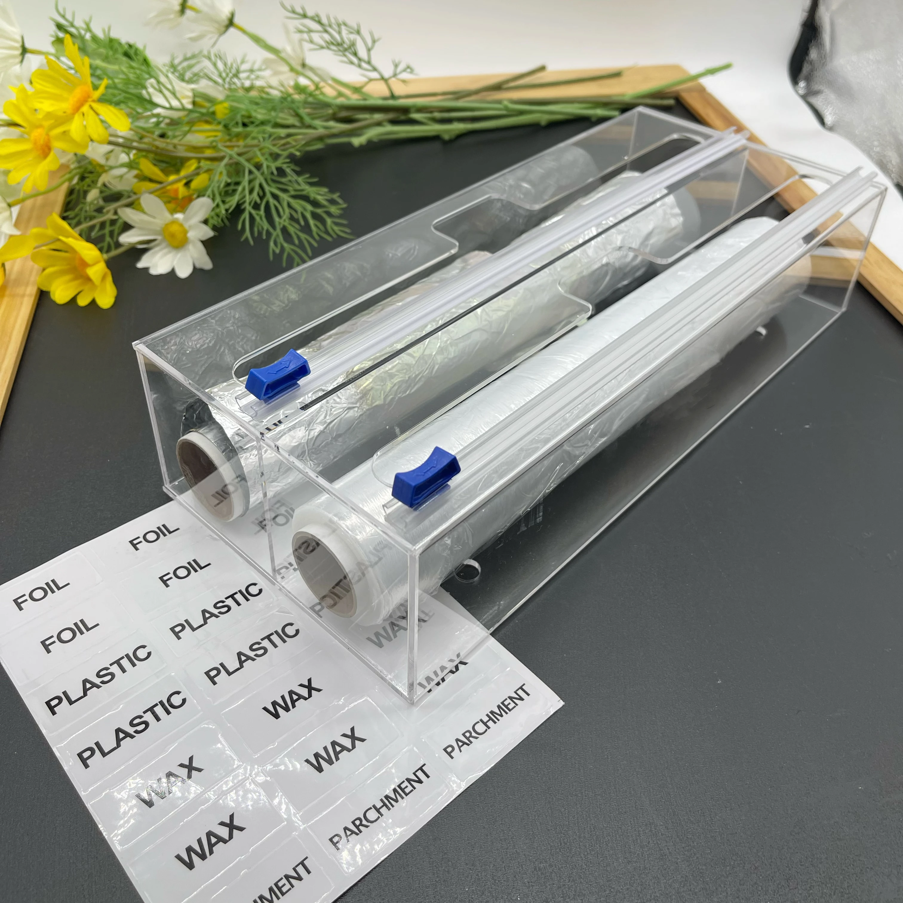 Dispenser Pellicola Alimentare HUSHUI - Taglierina Incorporata E Design Riutilizzabile - Foto 4