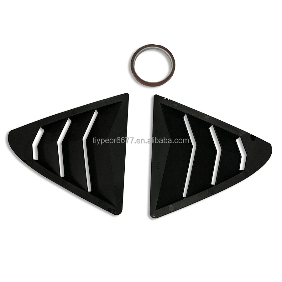 product tiypeor gloss black side add on window louver shutter cover trim for lexus is 2013   2020-8