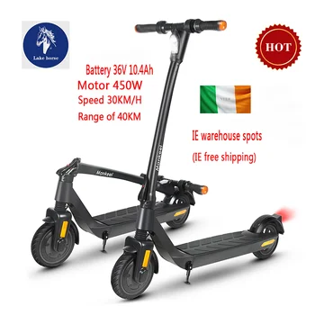 IE  Warehouse spots  MX090 450W  30KM/H adult powerful highway high-speed folding electric scooter e scooter (cheapest)