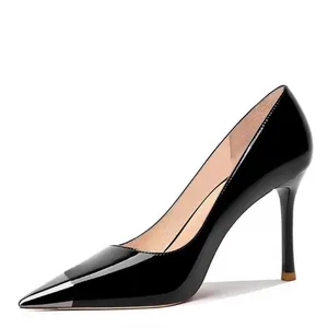 QuiteS 2026 New Wholesale Pointed Backless High Heel Rubber Sandals Metal Toe Solid Thin Heels Shoes for Women