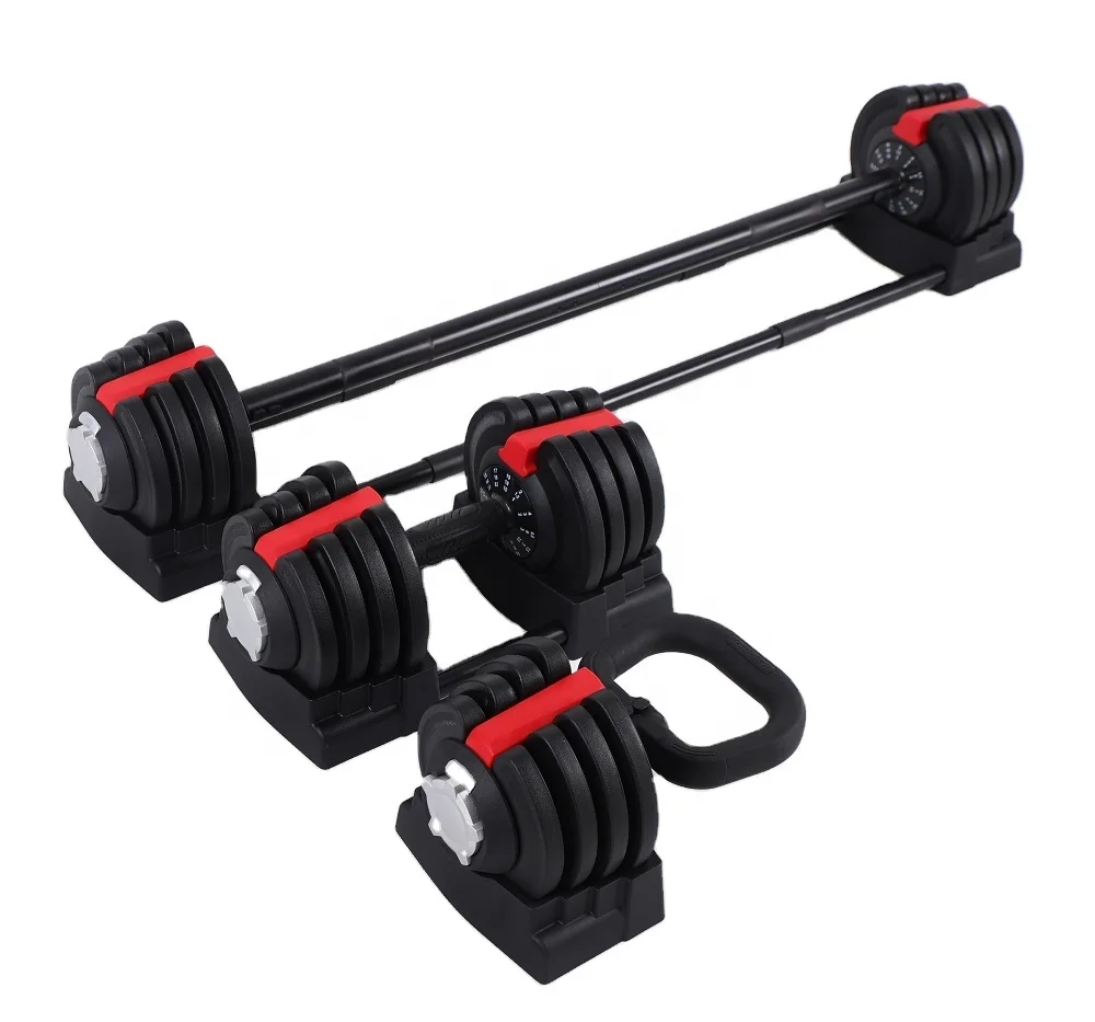 New Version Wholesale Fitness Equipment Adjustable Dumbbell 18kg/40lb  Adjustable Dumbbell set