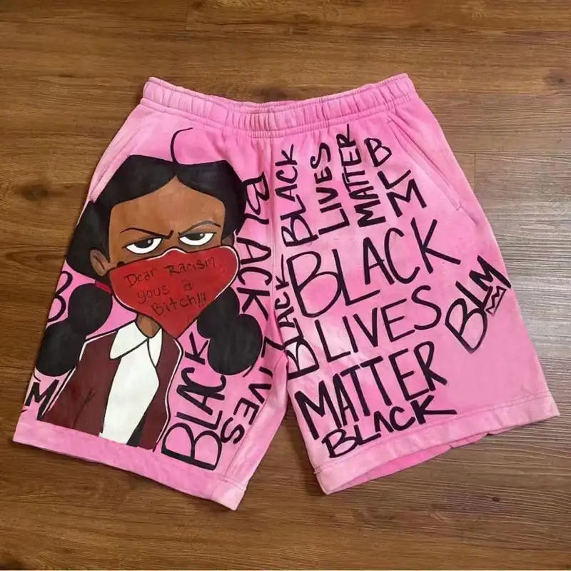 Pantaloncini da uomo estivi personalizzati in cotone felpato al 100% con cartoni animati personalizzati349_voghion.com