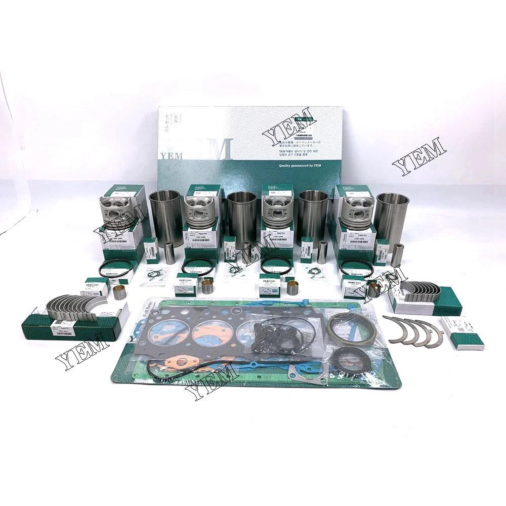 504-2T Rebuild Kit With Cylinder Gaskets Bearings Piston Rings Liner for Perkins W/Shovel Loader Engines