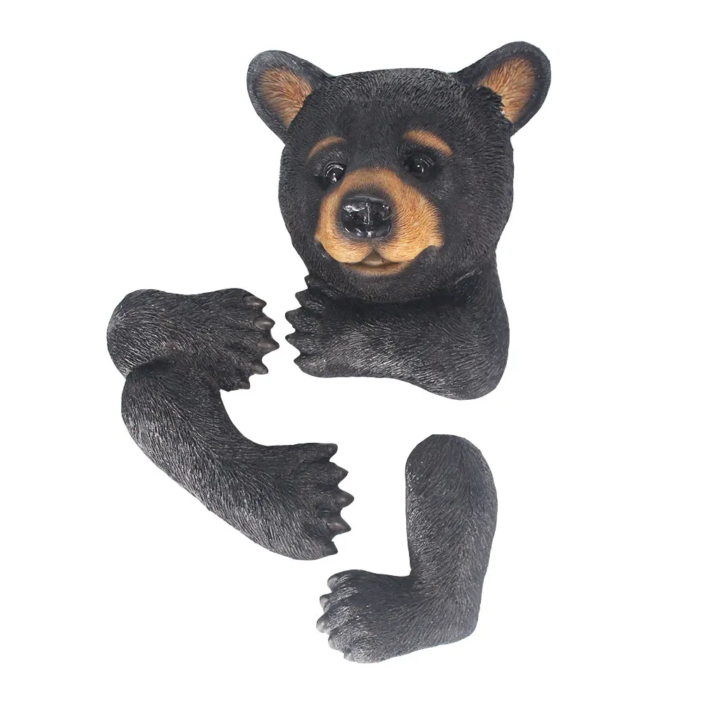 BestGiftEver Black Bear on A Tree - Garden Decor/Yard Decorative Sculpture/Baby Bear Cub Tree Hugger Statue