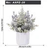 White Pot Frost Pine Silver Glitter Berry Christmas Pot Plant