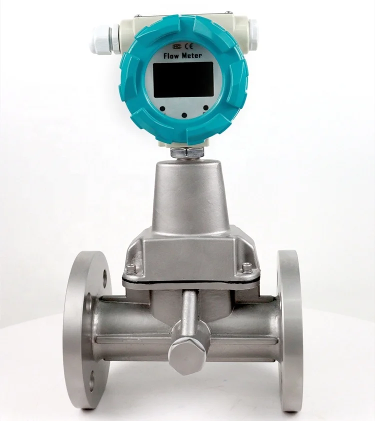 Modbus Hart Sensor Precession vortex Flowmeter Nitrogen Natural Gas Compressed air Flange 4-20ma Flowmeter  24VDC IP65 Flowmeter