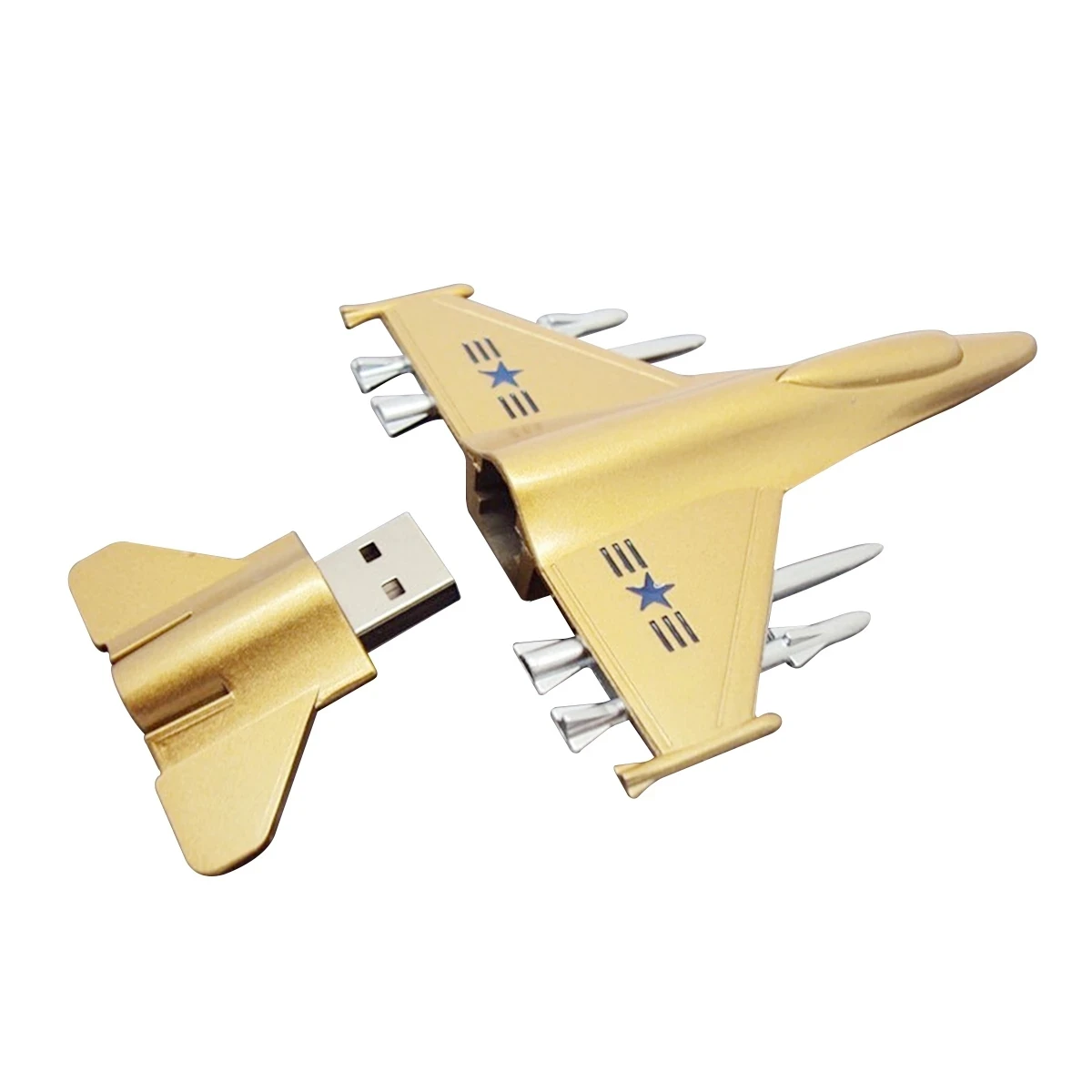 Creative Metal Helicopter Airplane Jet Fighter USB Flash Drive 4GB to 512GB With Customized Logo for Students From Shenzhen