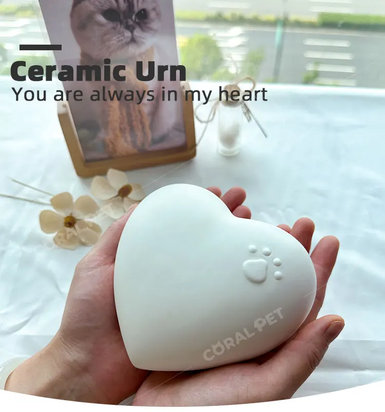 Urna Para Mascotas Heart Ceramic Urn Pet Cremation Ashes Keepsake Heart