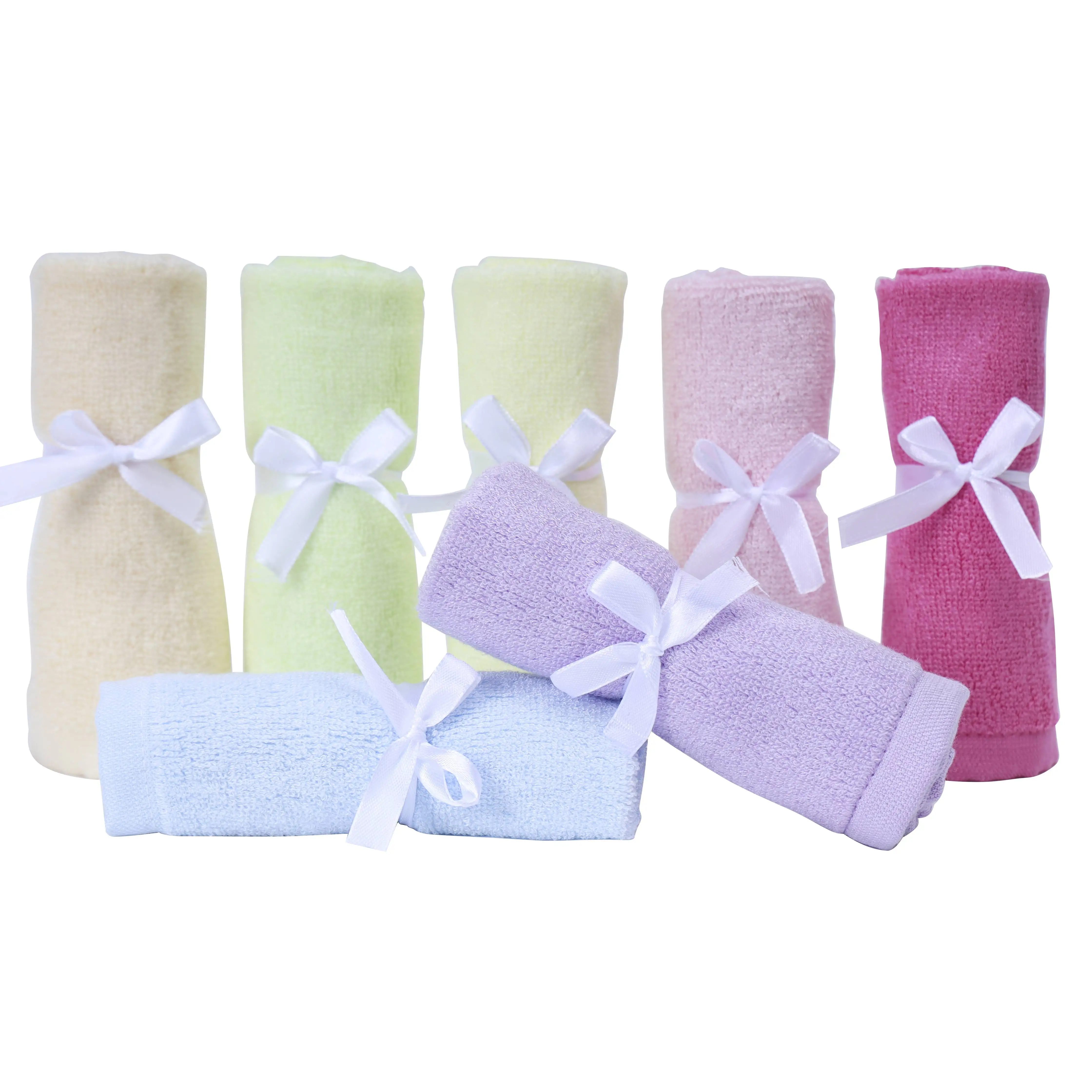 Newborn CPC Certificate Baby Face Washcloth Towel 100% Bamboo Washcloths Gray Set
