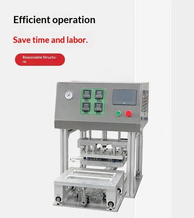 TEBAK Aluminum Foil Heat Sealing Machine for Square Cups, Yoghurt, Bubble Tea & Instant Noodle Filling Sealing