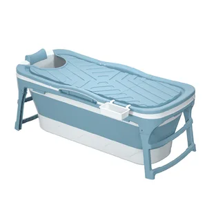 Plastic Stackable Foldable Bath Tubs and Steamable Dual-Purpose Adult Bath Buckets Baby Bath