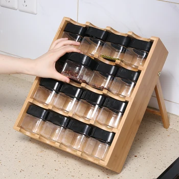 Kamenstein Bamboo Inspirations Spice Rack with Leaf Labels, 16-Cube &  Reviews