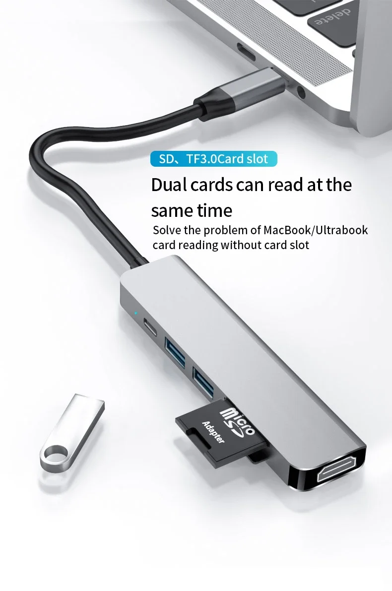 If you are searching for a supplier of a product with perfect quality control and highly competitive prices, which gives you an advantage in expanding your local market, then contact us now!  Competitive suppliers of  6 Ports USB C HUB With 4K hd Multi Function Docking Station With Pd 100W 6-in-1 Usb-c Hub Adapter