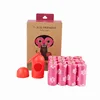 16 rouleaux d'empreintes roses + distributeur