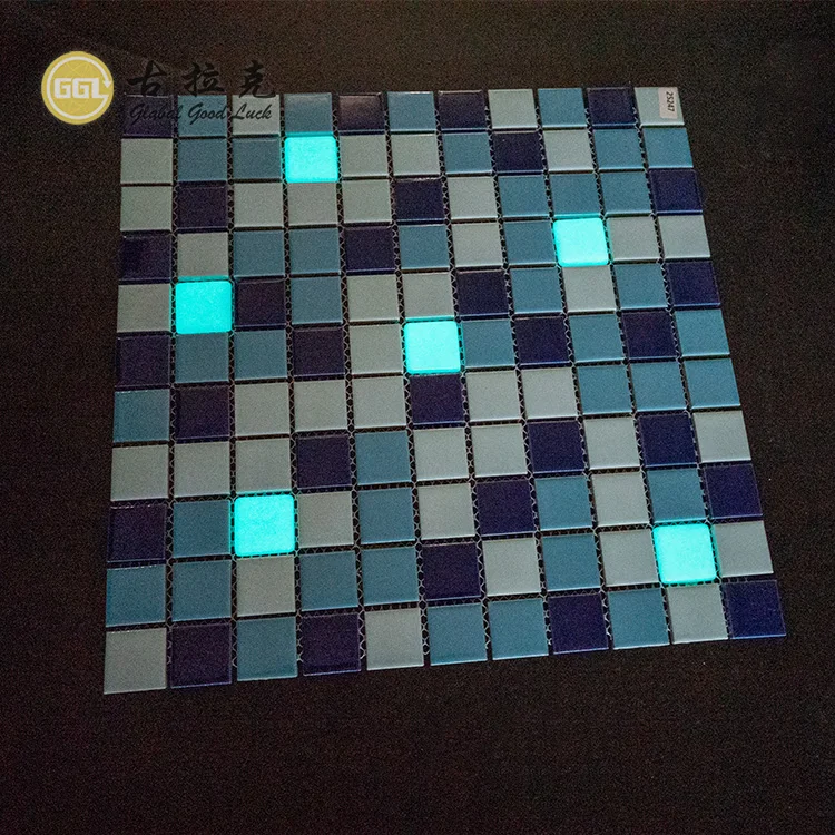 Pool Project Fluorescent Luminous Mosaic Swimming Pool Ceramic Mosaic Tile