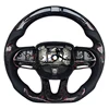 Perforated Leather+Forged Carbon Fiber+LED+red Stripe