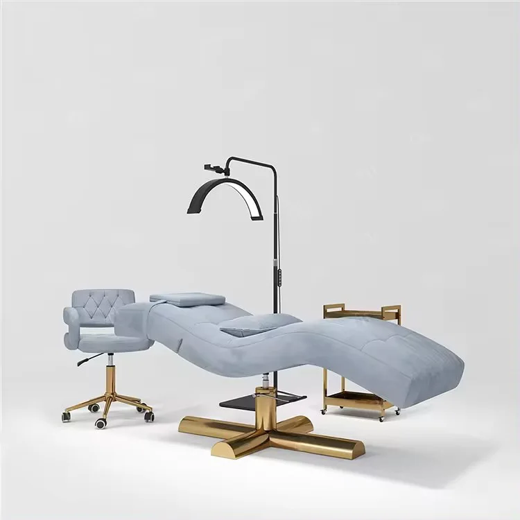 Heating Motors Electric One-Button Lifting Facial Lash Beauty Bed Salon Lashes Chair Stretchers Eyelashes Massage Couch Bed