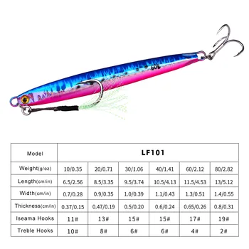CHEERY 40g Metal Luminous Slow Pitch Fishing Jig Lure Deep Sinking Saltwater Lake Artificial Boat Jigging Lure Hook – Metal Jig – view 4