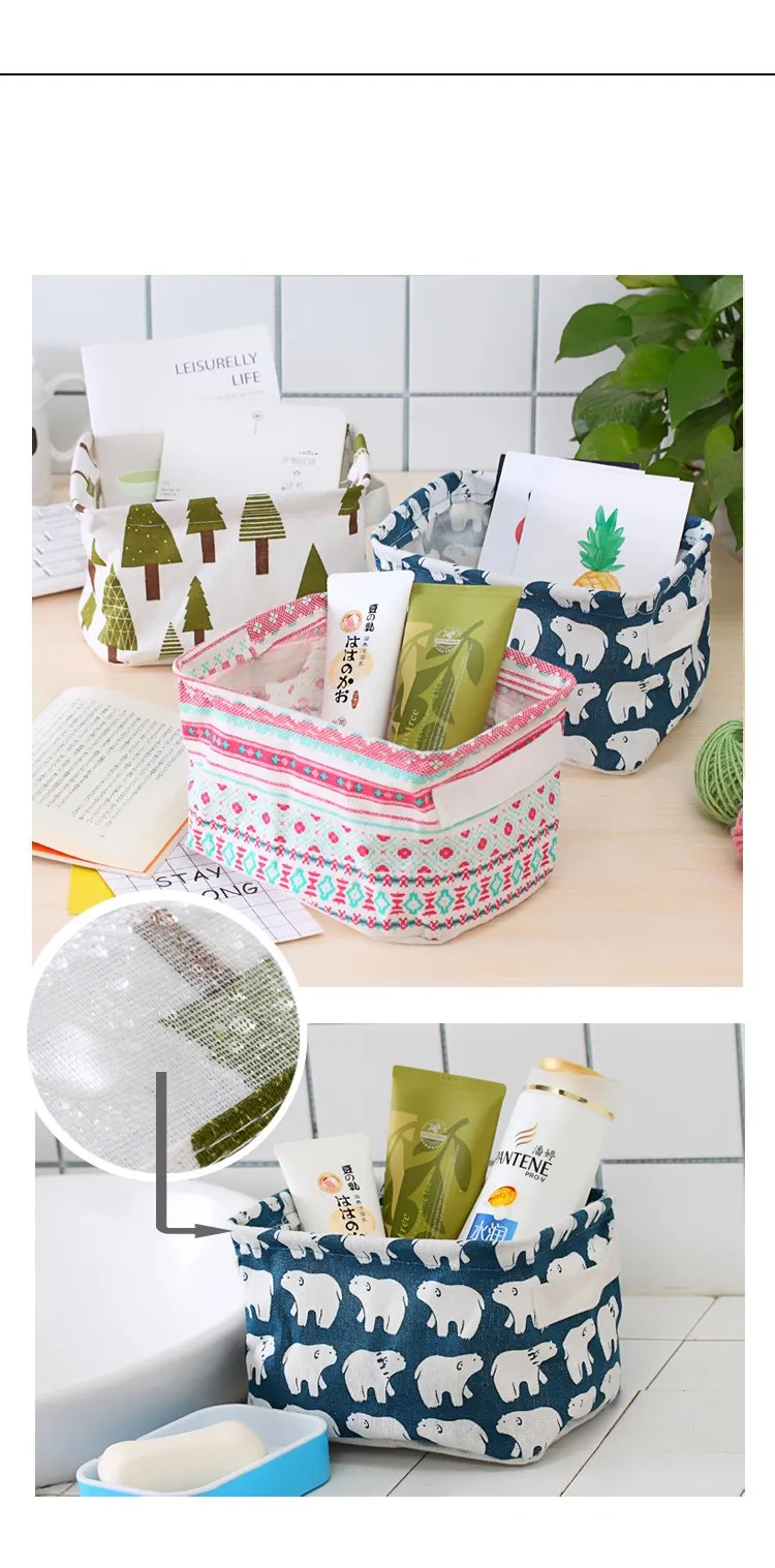 Wholesale Storage Basket Japanese Style Baskets Organization Storage Toy Storage Basket Foldable Carton Box Square 5 Colors T/T supplier