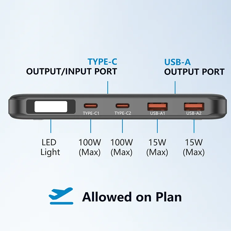 20000 Mah Laptop Tablet Mobile Battery Charger Factory New Product