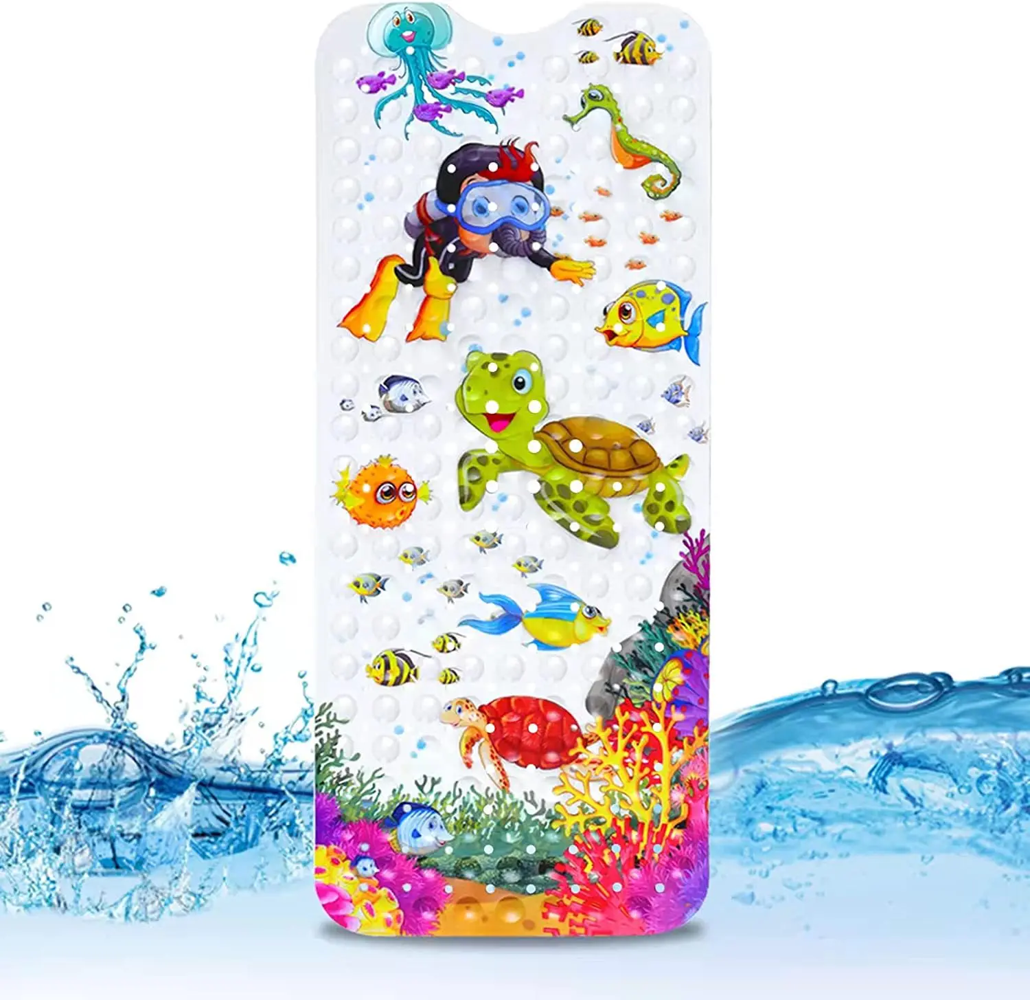 Shower Massage Scraper Bathroom Non-slip Bath Mat Cartoon Kids PVC Shower Mats details