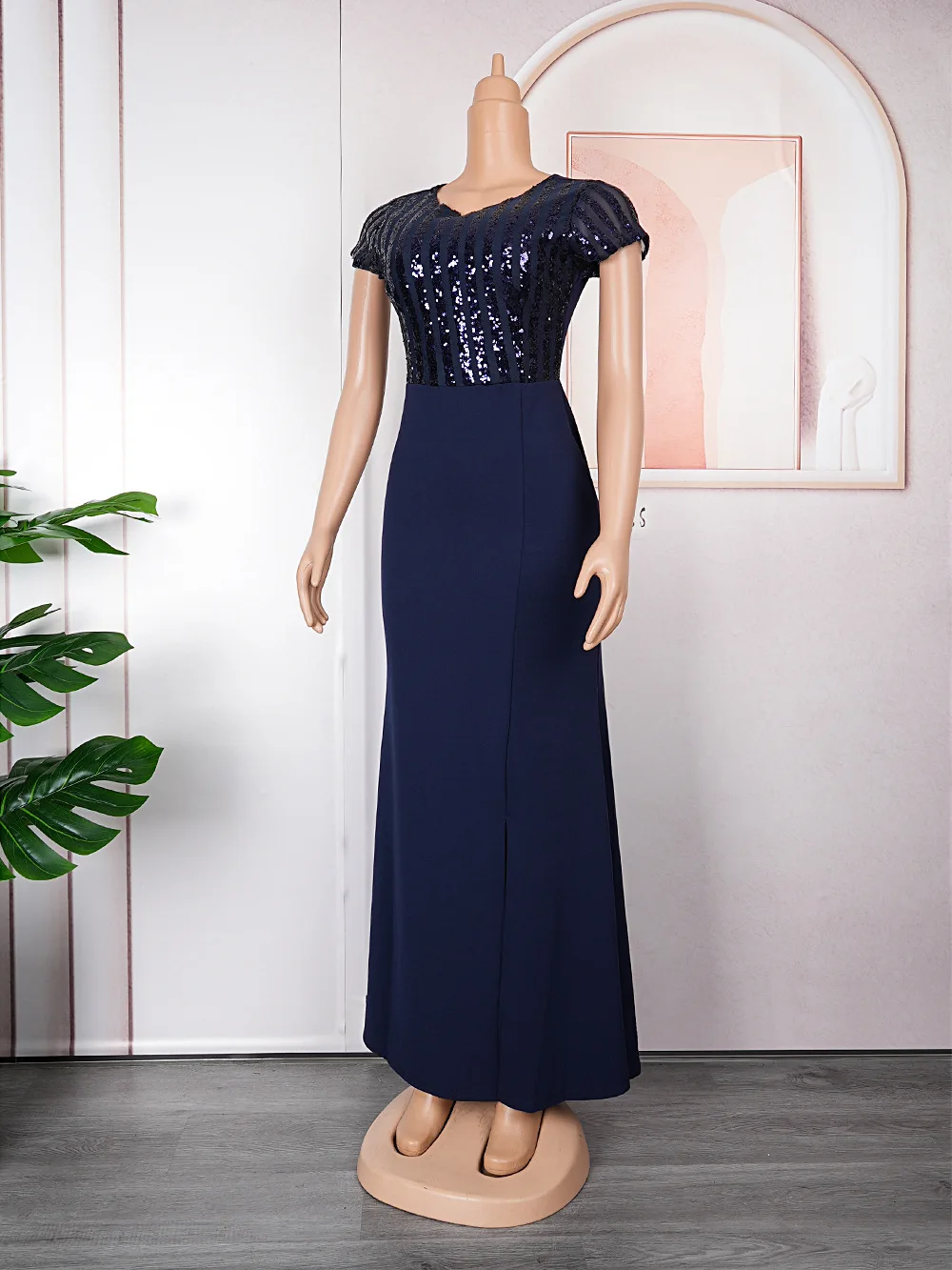 round neck bridesmaid dresses A-line Round Neck Short Sleeves Prom Dresses – MarryLover main image 1