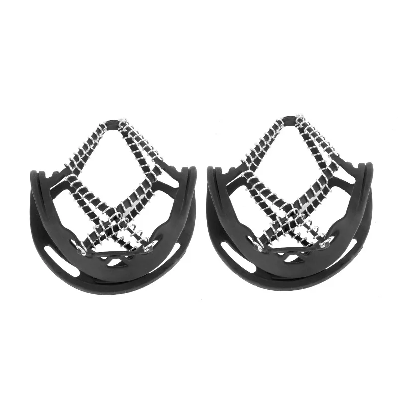 Оптовая продажа резиновые + стальные противоскользящие Пружинные альпинистские скобы снежные уличные шипы захват с ремешками и нейлоновой