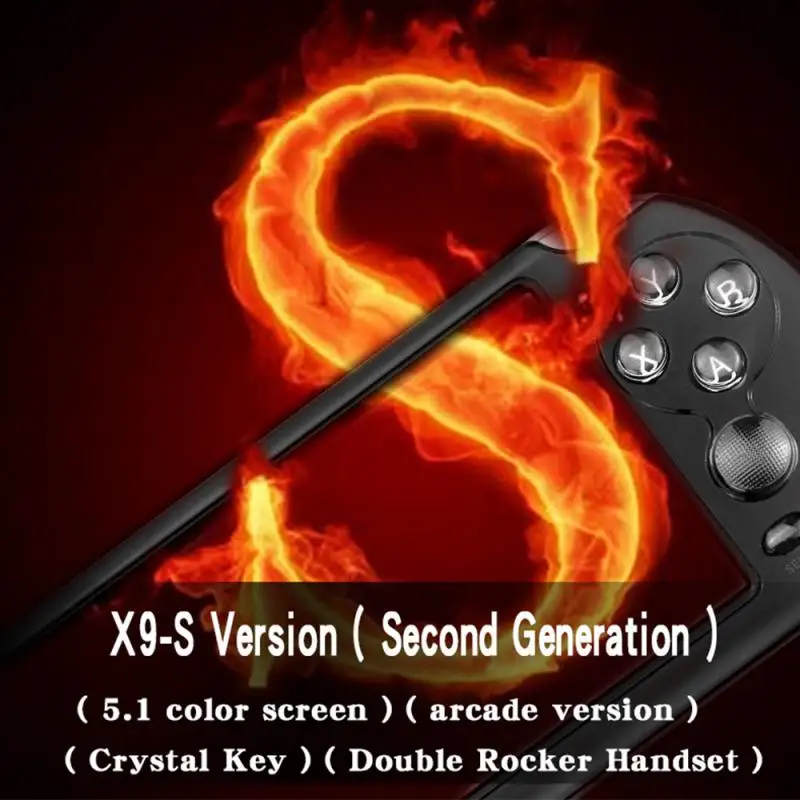 X9-S Portable Retro Handheld Game Console Portable 5.1-inch Video children's Games Player With Camera Mp4 Player Support TF Card