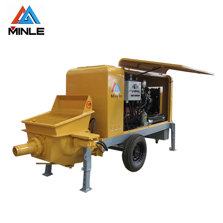 Поставка с завода, гидравлическая система, дизельный работающий мобильный бетонный насос для продажи, бетонный прицеп, бетононасос