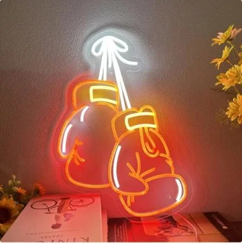 Boxing Neon sign USB Led Light Acrylic Transparent Customizable Birthday Party Neon sign Wall Decoration