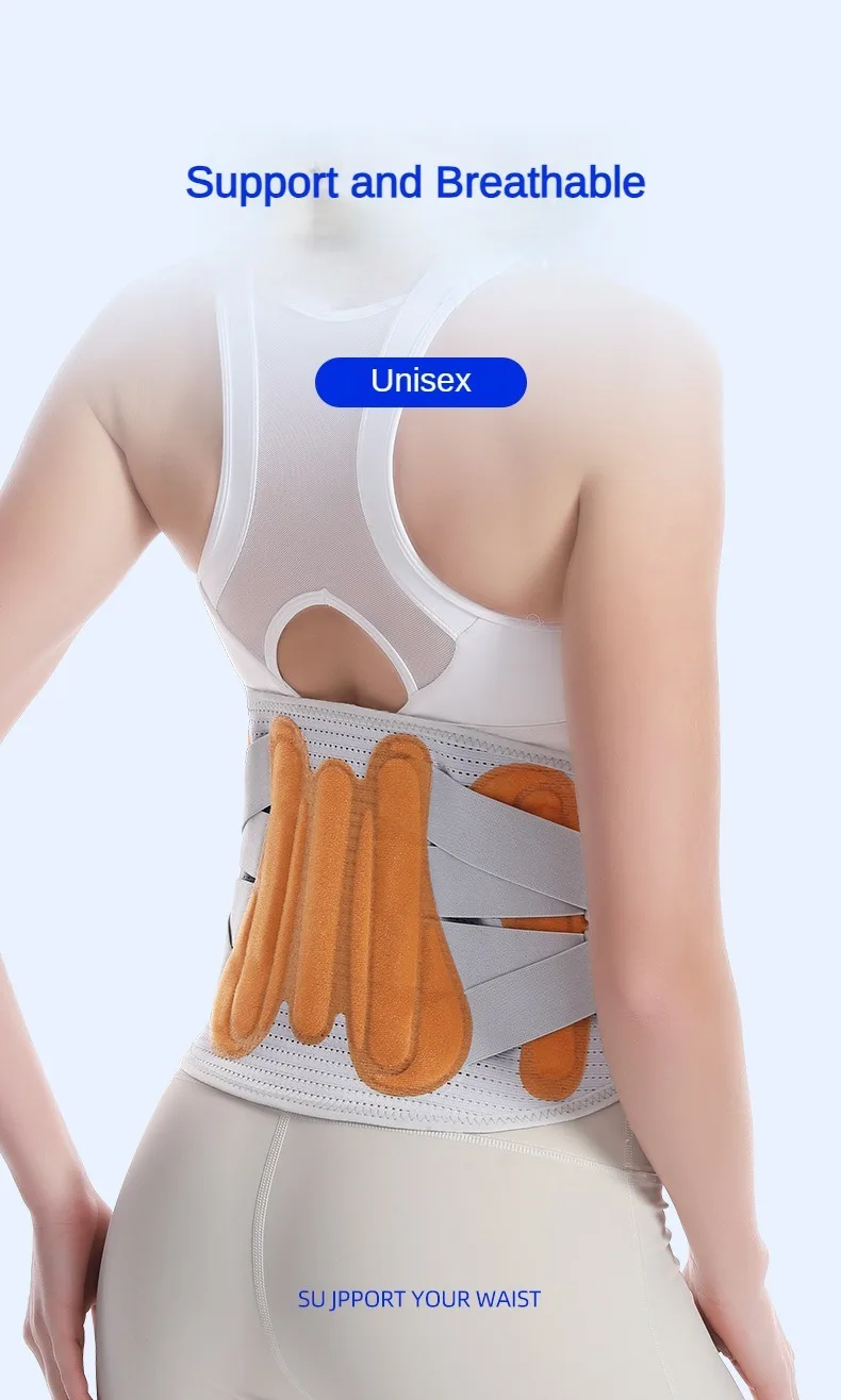 Paides Dual Adjustable Unisex Lumbar Lower Waist Back Support Elastic