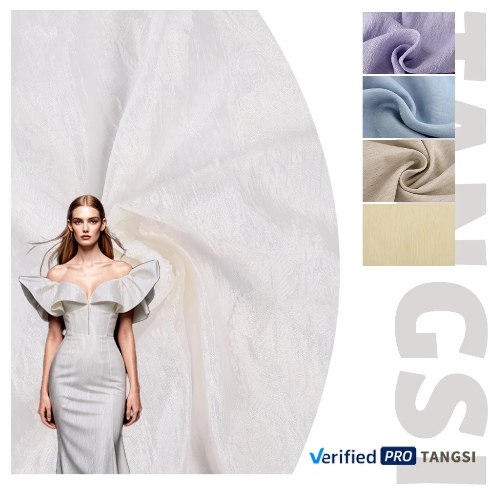 Medium-Weight Eco-Friendly Rayon Nylon Fabric Custom Colors for Shirts & Dresses Woven Techniques