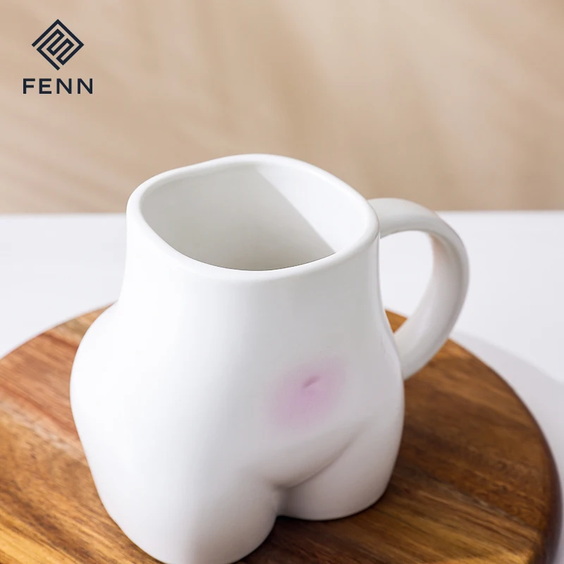 product fenn stylish body shaped artistic design wholesale ceramic mug custom porcelain dinnerware matte white mug personalized for gift-58