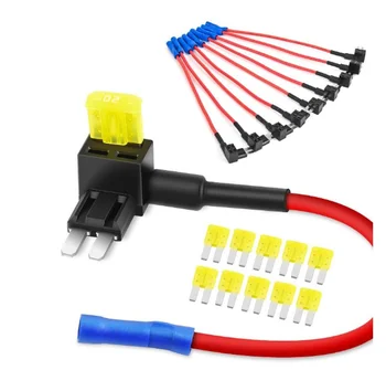 Mintice Lot De 5 Adaptateurs Fusible Add-A-Circuit 12V 24V - Porte-Fusible ATM Avec Fusibles 15A