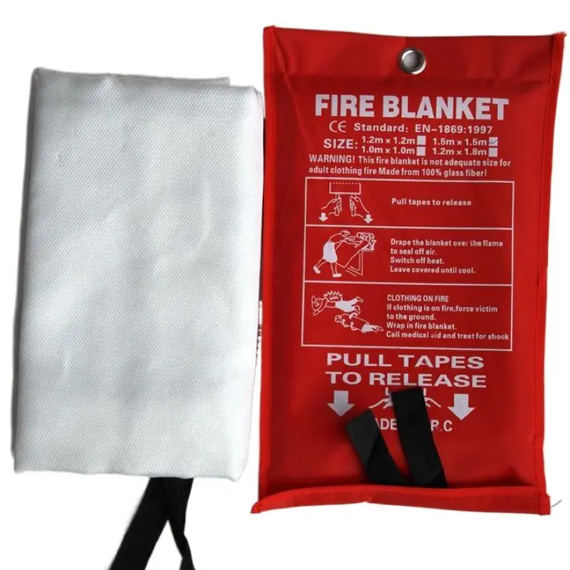 2 Pack Office Fire Blanket Fire Suppression Blanket 39.3X 39.3 inches Fire safety Flame Retardant Blanket Warehouse Car Fire Blanket For Home 